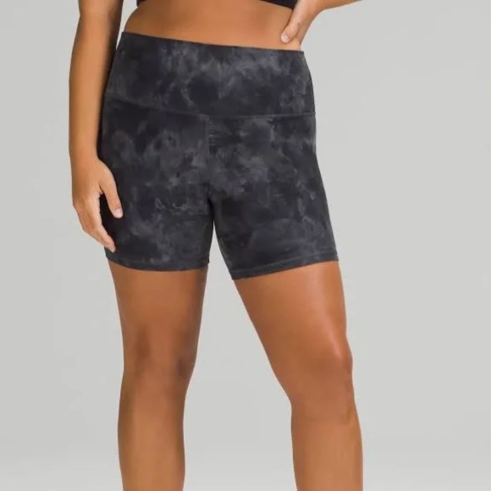 Lululemon Athletica Black Tie-Dye Bike Shorts 4
